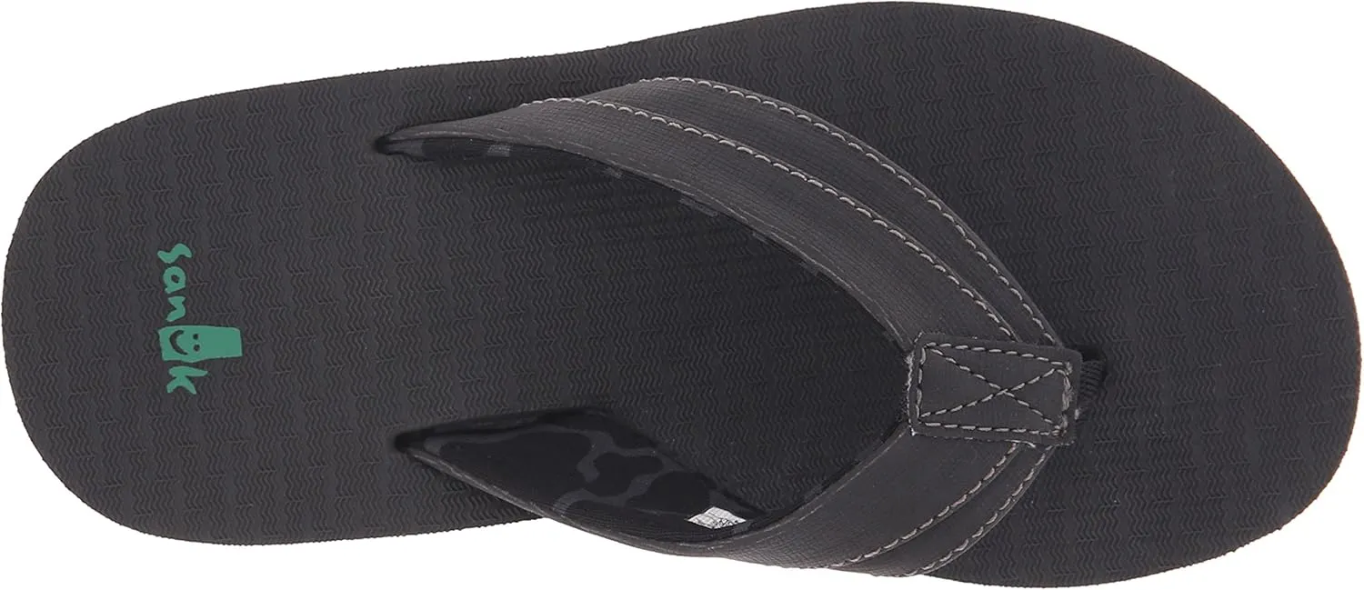 Sanuk Kids Boys' Root beer Cozy Light Flip-Flop