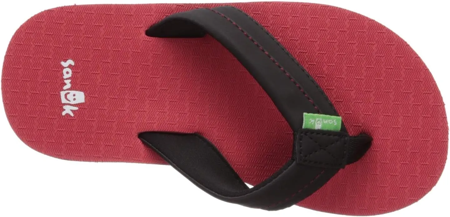 Sanuk Kids Boys' Root beer Cozy Light Flip-Flop