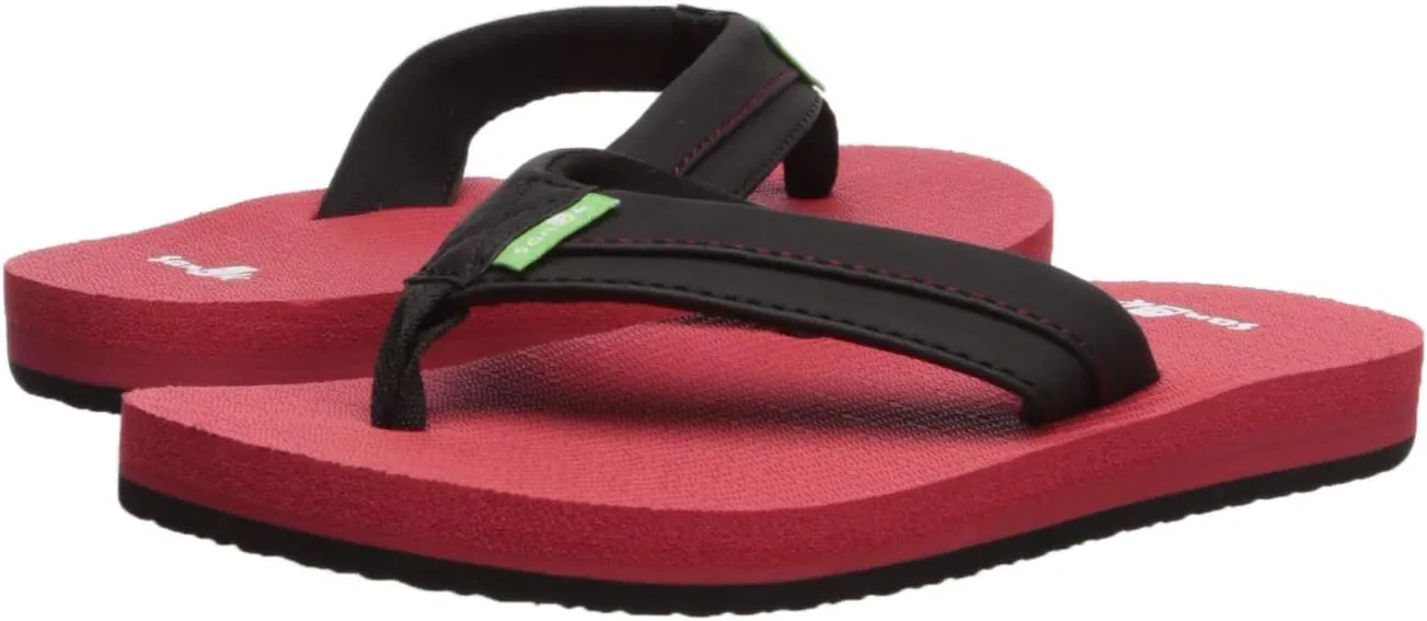Sanuk Kids Boys' Root beer Cozy Light Flip-Flop