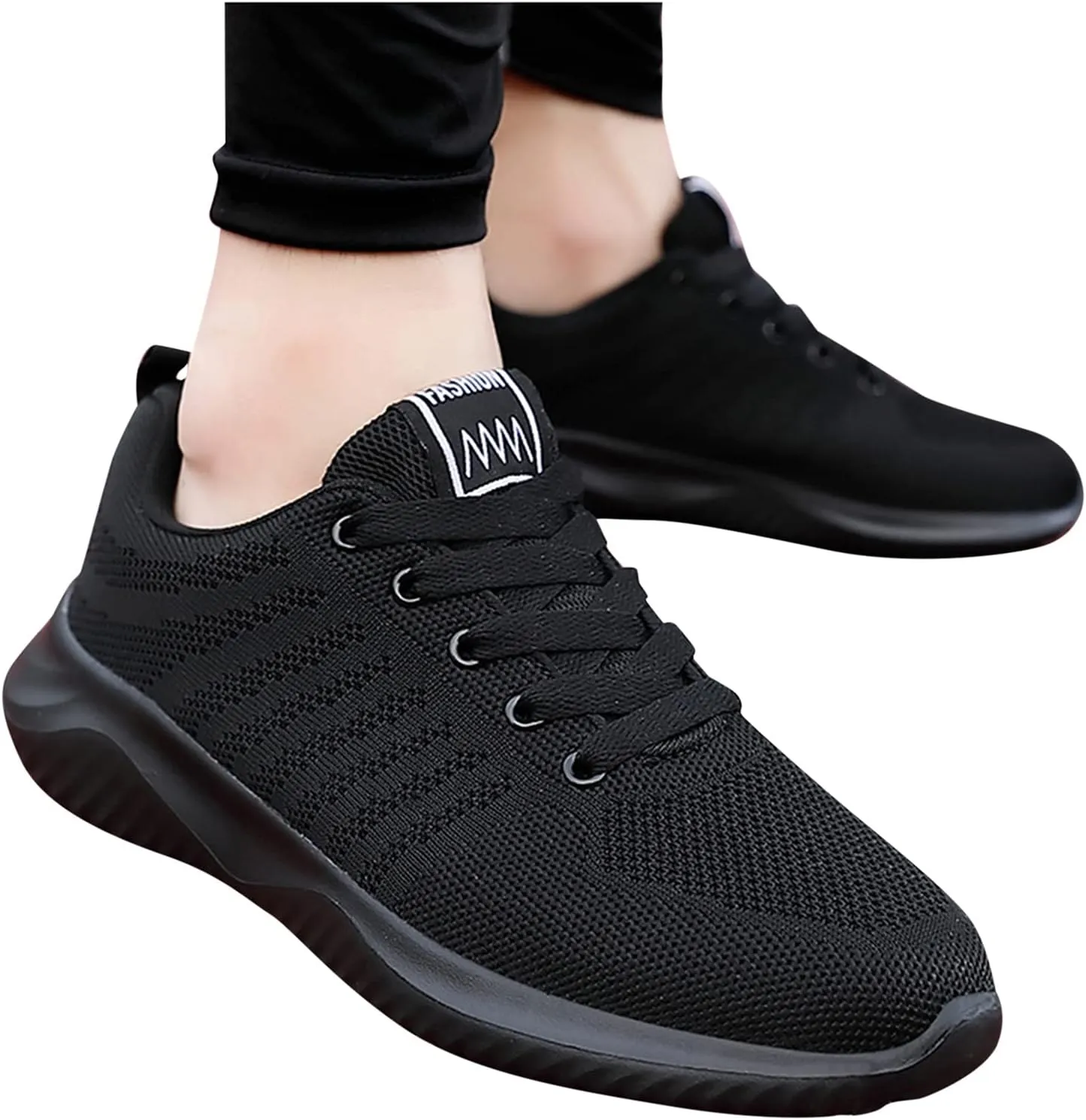 SBGMoSJ Womens Sneakers Size 6 Slip Ons Black Sneakers Women Trendy Hiking Shoes Women Lightweight Breathable Women Sneakers Women's Comfortable Working Nurse Shoes Non-Slip Size 6.5