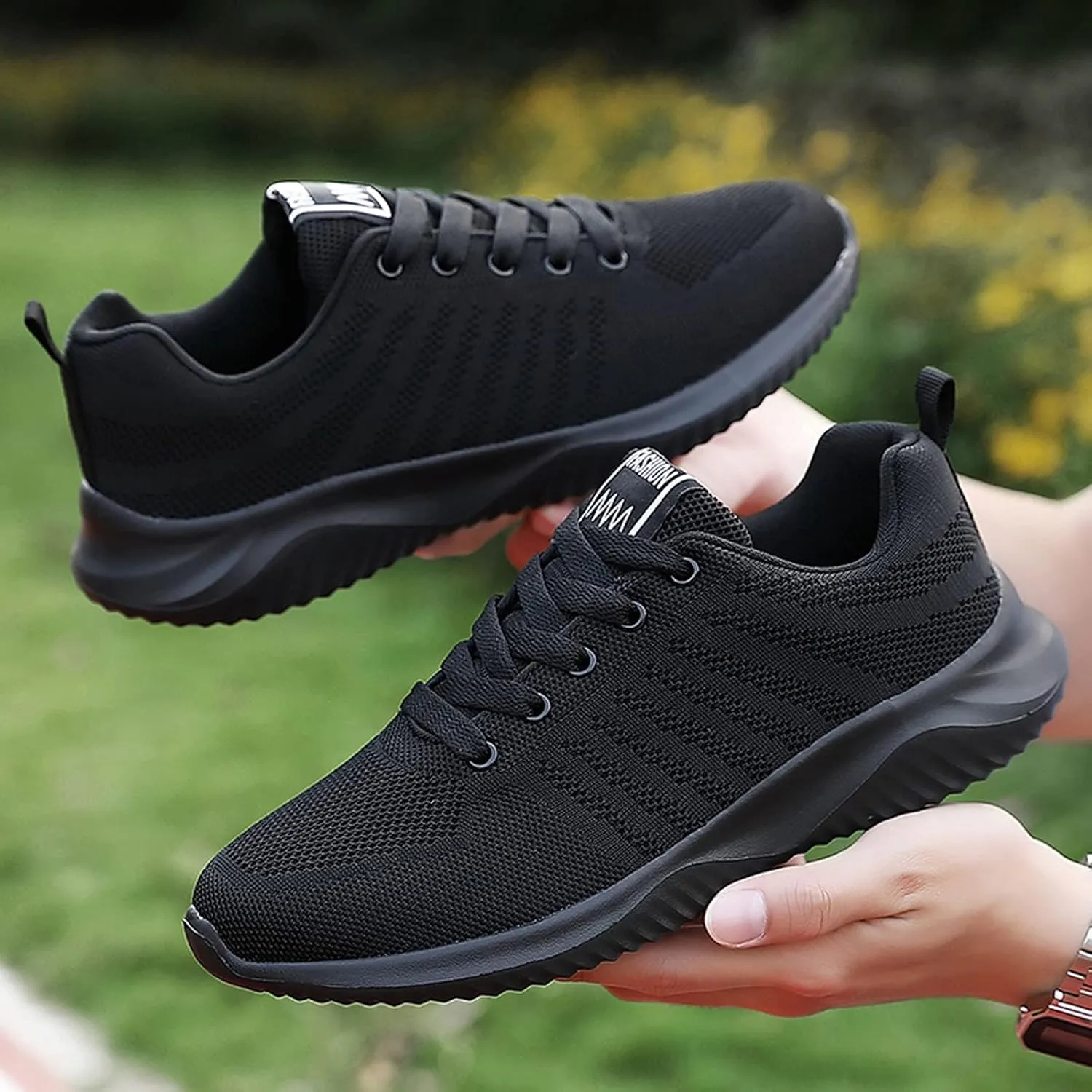 SBGMoSJ Womens Sneakers Size 6 Slip Ons Black Sneakers Women Trendy Hiking Shoes Women Lightweight Breathable Women Sneakers Women's Comfortable Working Nurse Shoes Non-Slip Size 6.5