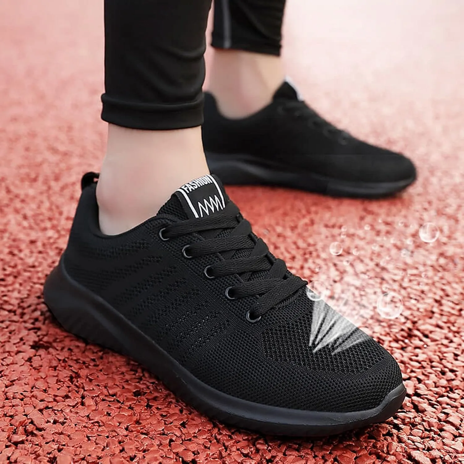 SBGMoSJ Womens Sneakers Size 6 Slip Ons Black Sneakers Women Trendy Hiking Shoes Women Lightweight Breathable Women Sneakers Women's Comfortable Working Nurse Shoes Non-Slip Size 6.5