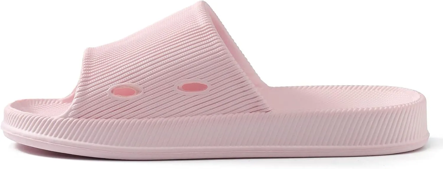 Shower Sandals Shower Shoes with Drainage Holes Non Slip Quick Drying Cloud Slides for Women with Arch Support