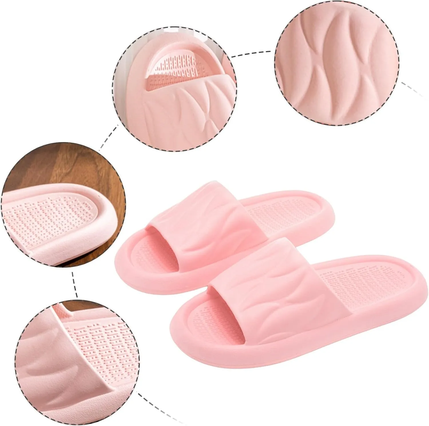 Shower Shoes for Women Open Toe Shower Shoes Bathroom Sandals Versatile Sandals Summer Slides Sandals for Women