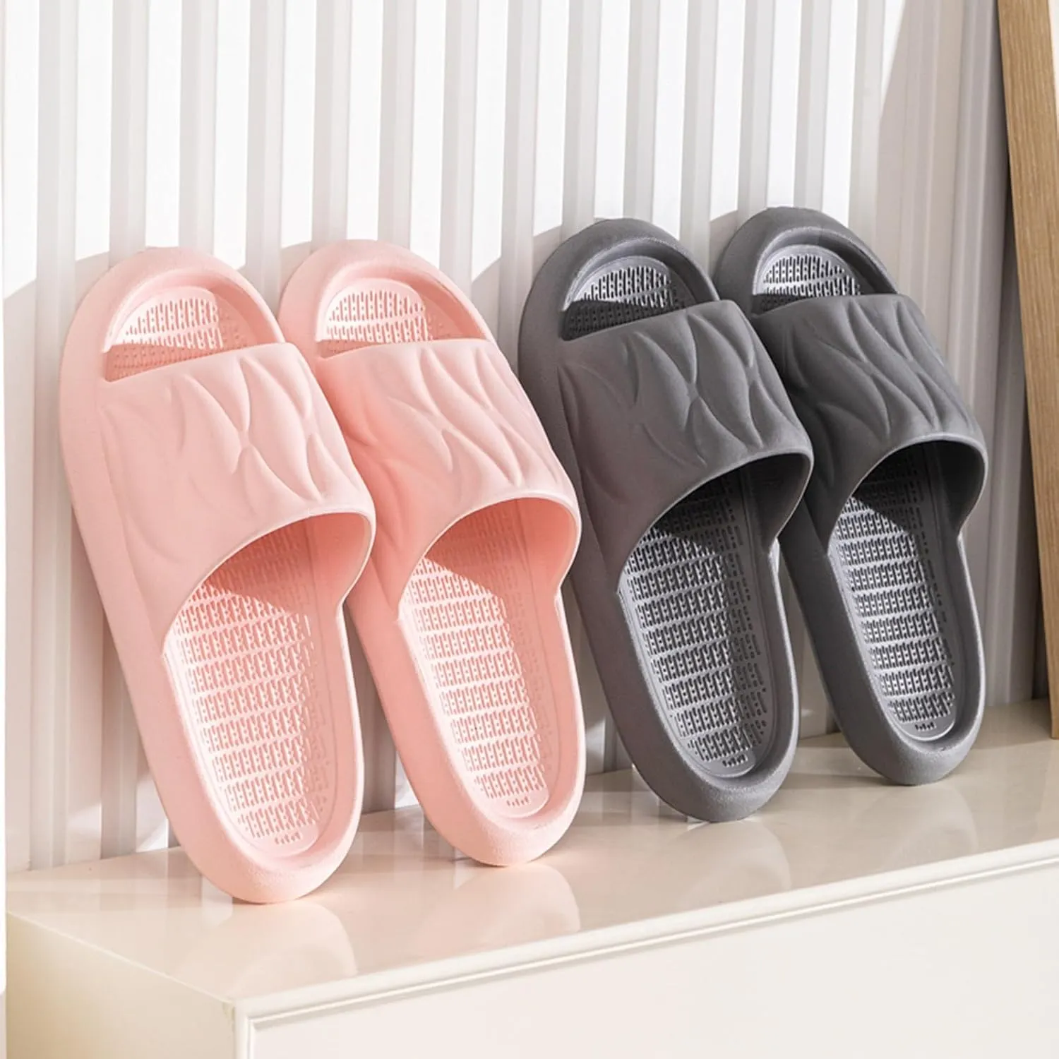 Shower Shoes for Women Open Toe Shower Shoes Bathroom Sandals Versatile Sandals Summer Slides Sandals for Women
