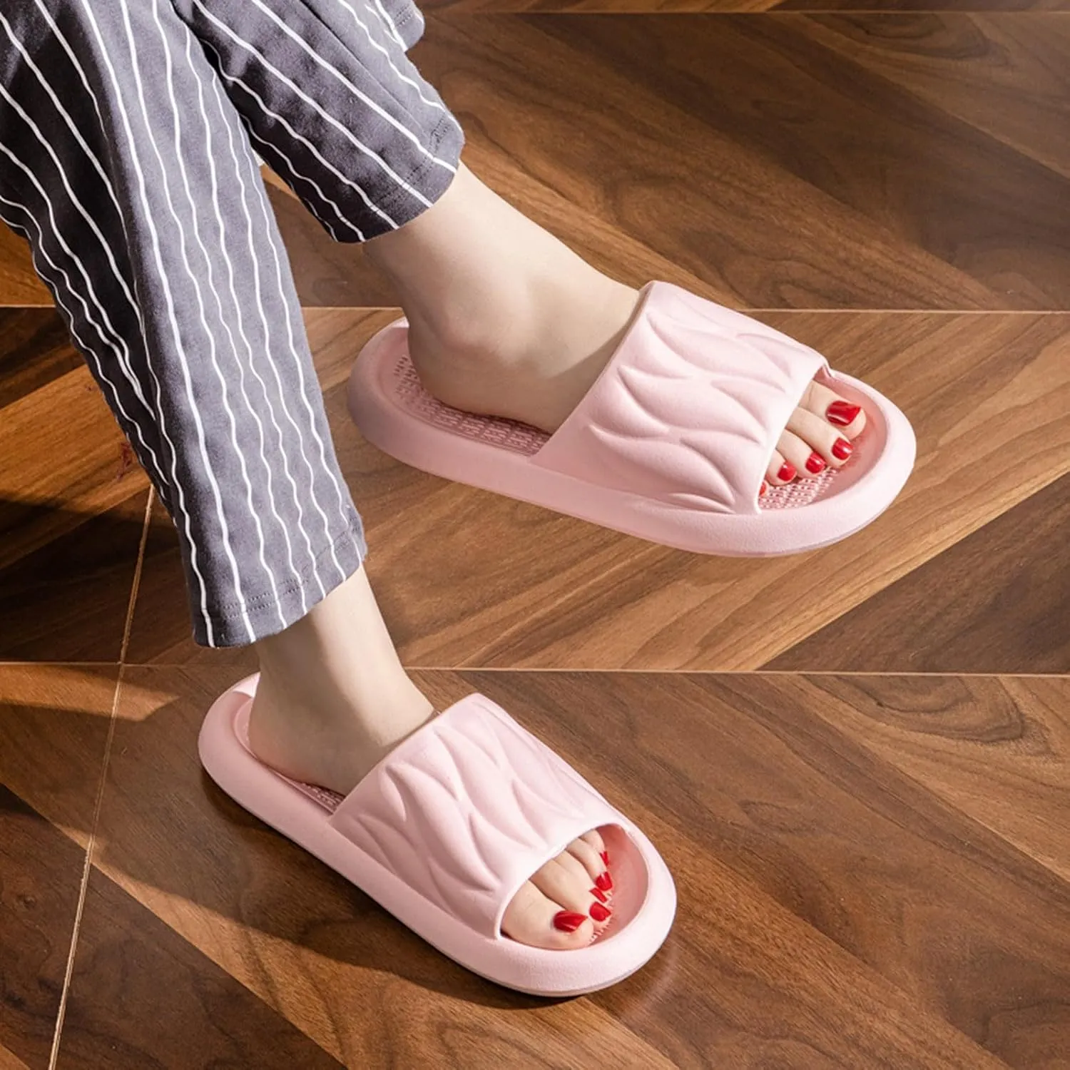 Shower Shoes for Women Open Toe Shower Shoes Bathroom Sandals Versatile Sandals Summer Slides Sandals for Women