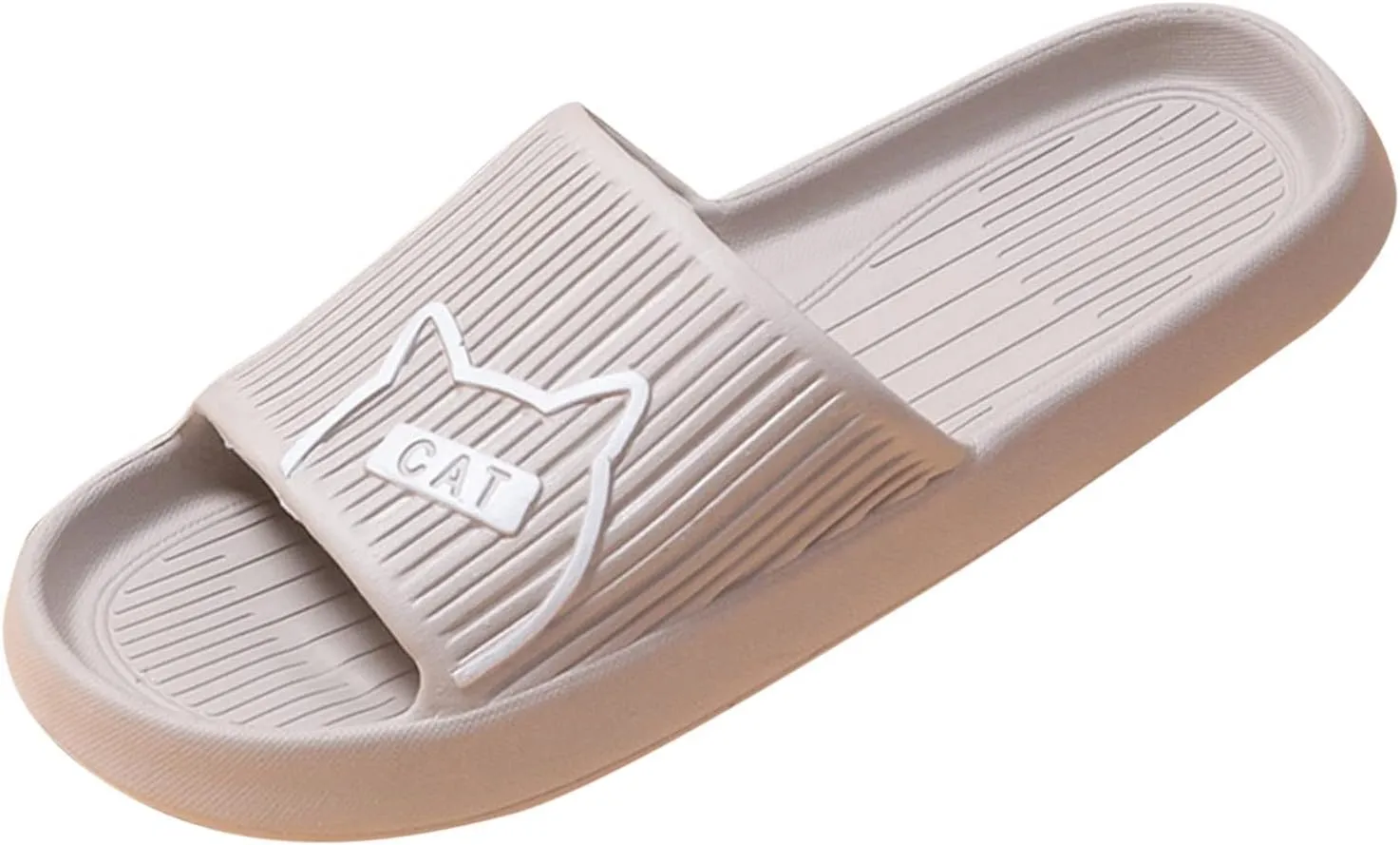 Shower Slippers Indoor Slides Bathroom Sandals Non Slip Quick Drying Cloud Slides for Women with Arch Support