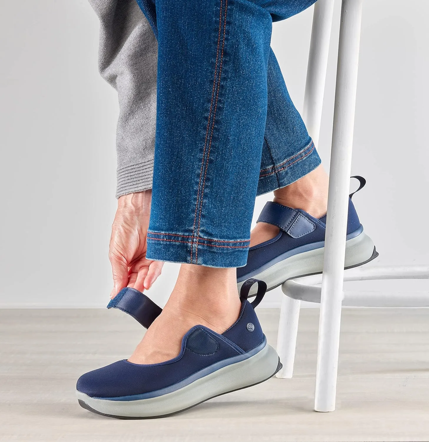 Silvert's Adaptive Clothing & Footwear Women’s Extra Wide Mary Jane Walking Shoes with Easy Touch