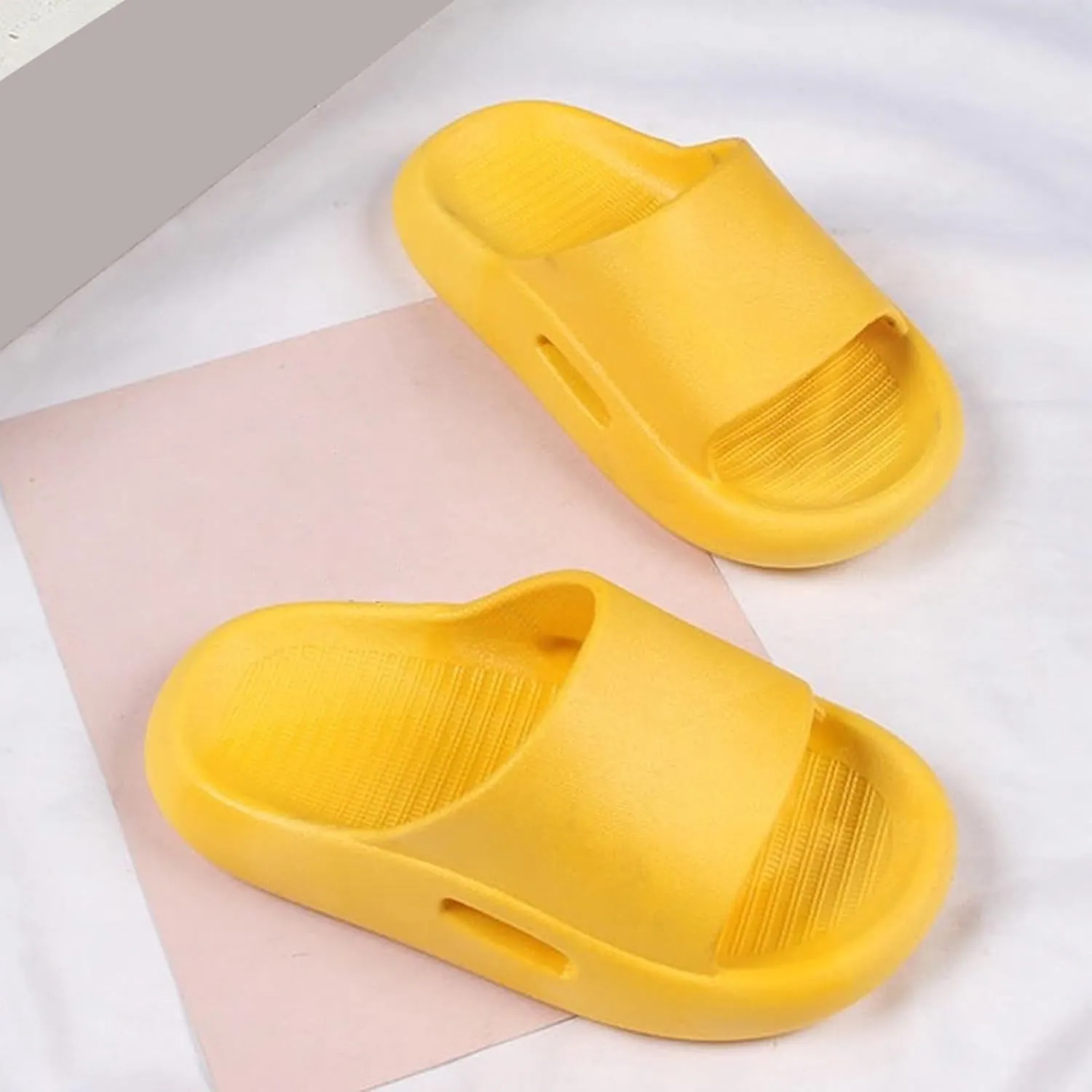 Slip On Slides for Kids Non Slip Quick Drying Shower Slippers Fashion Summer Beach Slippers Foam Slipper