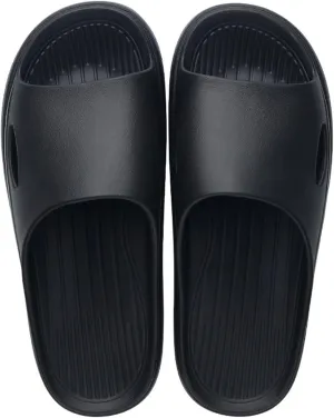Slippers for Women and Men Non Slip Quick Drying Shower Slides Bathroom Sandals Men's Memory Foam Slippers Fleece