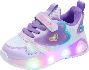 Sneakers for Girls Luminous Light Up Kids Shoes Non-Slip LED Flashing Shoes Breathable Comfortable Sports Walking Sneakers