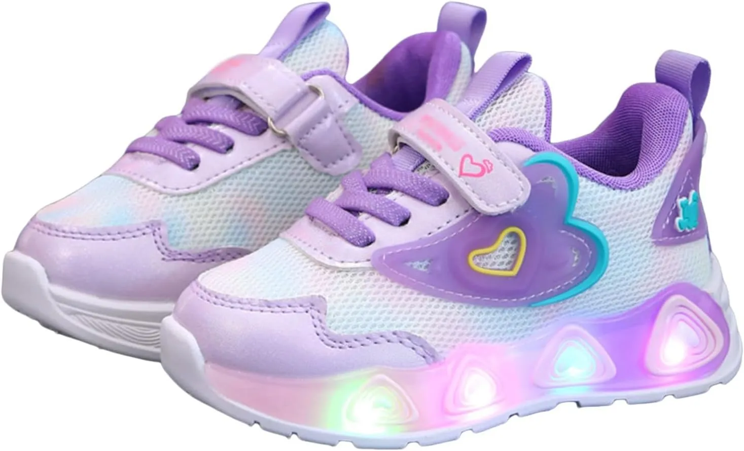 Sneakers for Girls Luminous Light Up Kids Shoes Non-Slip LED Flashing Shoes Breathable Comfortable Sports Walking Sneakers