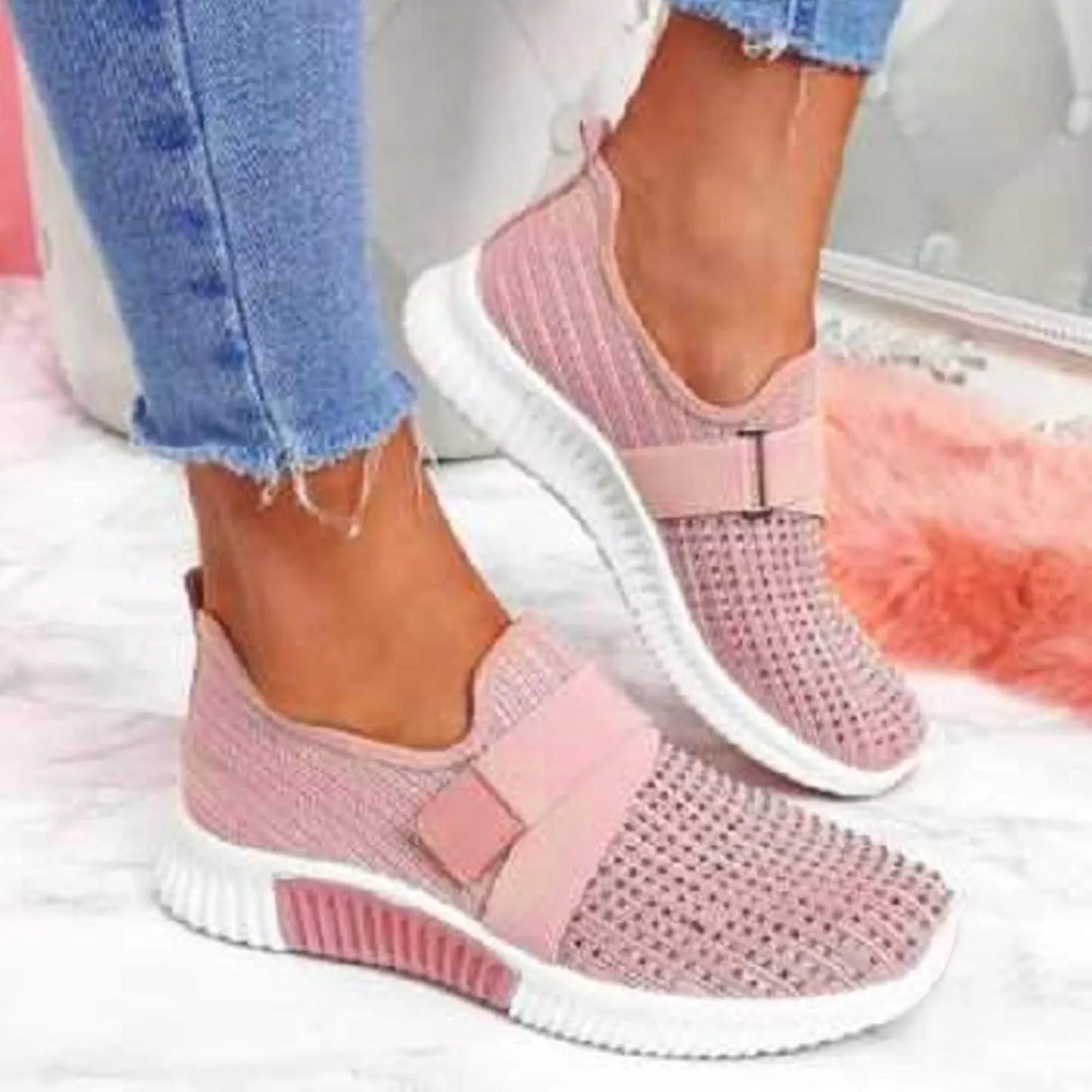 Sneakers for Women Walking Shoes Non Slip Lightweight Mens Casual Shoes Wide Feet Shoes Casual Black Platform Sneaker Black Tennis Shoe Loafers Casual Slip On
