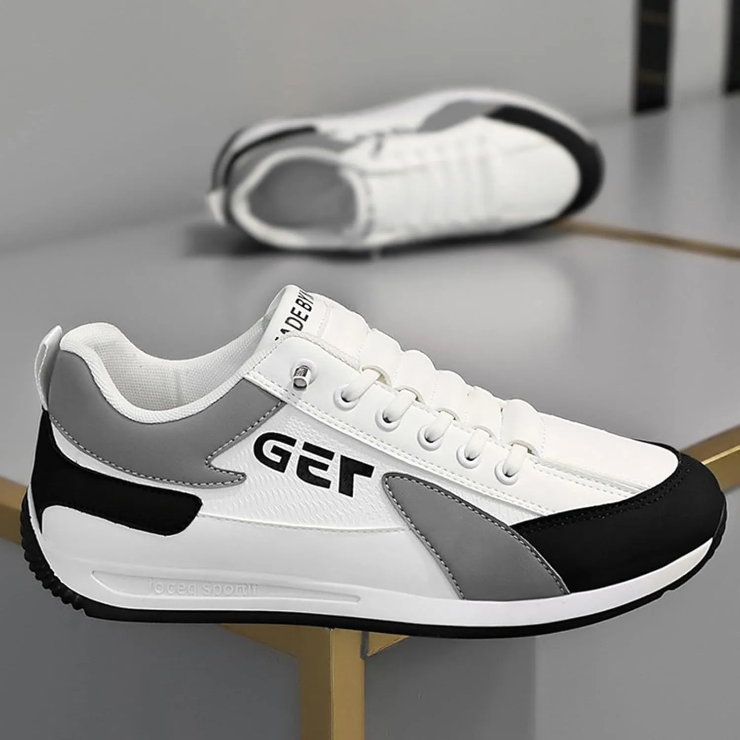 Sports Shoes Spring New Foreign Trade Men's Lace Up Running Fashion Shoes Cooled Men