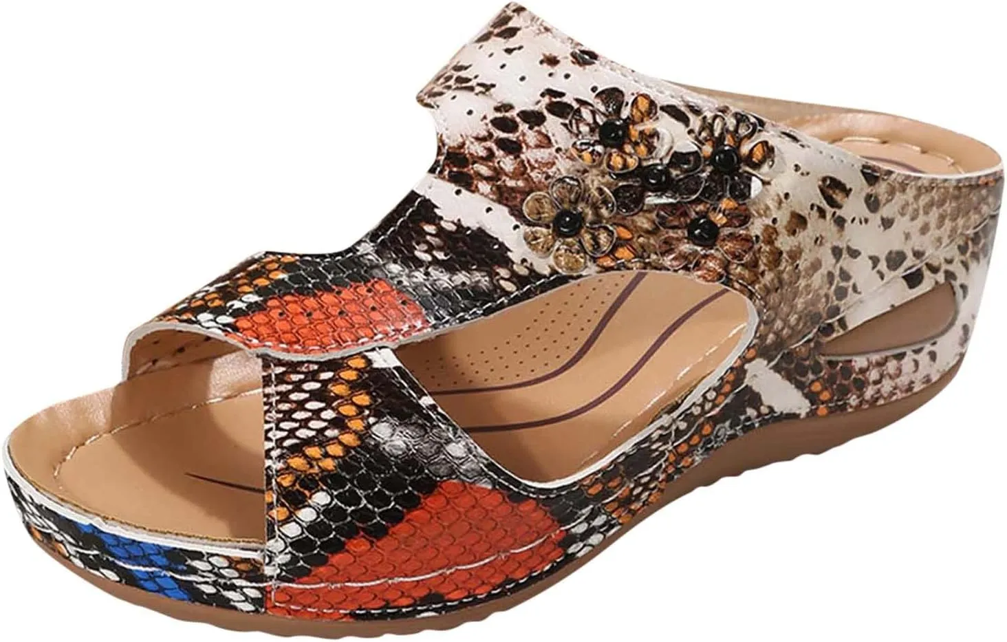Summer Slides Sandals for Women Low Arch Support Sandals Shower Slide Sandals Cloud Slippers for Women