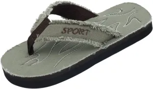 Sunville Boy's Light Weight Canvas Flip Flops Sandals