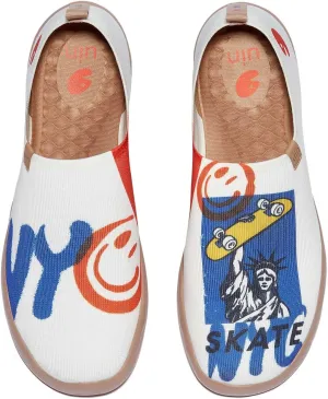 UIN Men's Loafers Lightweight Knitted Sneakers Walking Casual Slip Ons Funny Style Art Painted Travel Shoes Skate NYC (12)