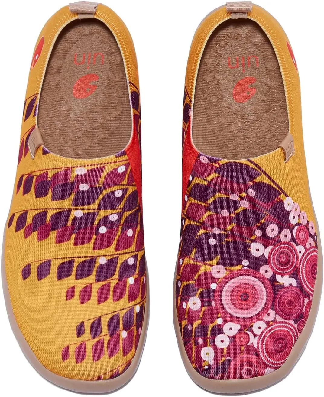 UIN Women's Slip Ons Lightweight Sneaker Walking Casual Knit Loafers Comfortable Art Painted Travel Shoes Toledo Let The Dance Talk (6.5)
