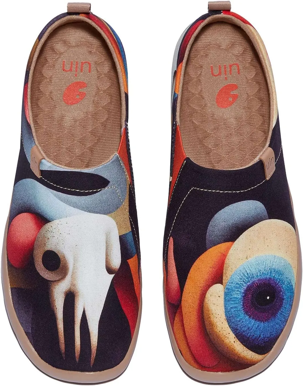 UIN Women's Slip Ons Lightweight Sneaker Walking Casual Loafers Comfortable Art Painted Travel Shoes Toledo Who are You (5.5)