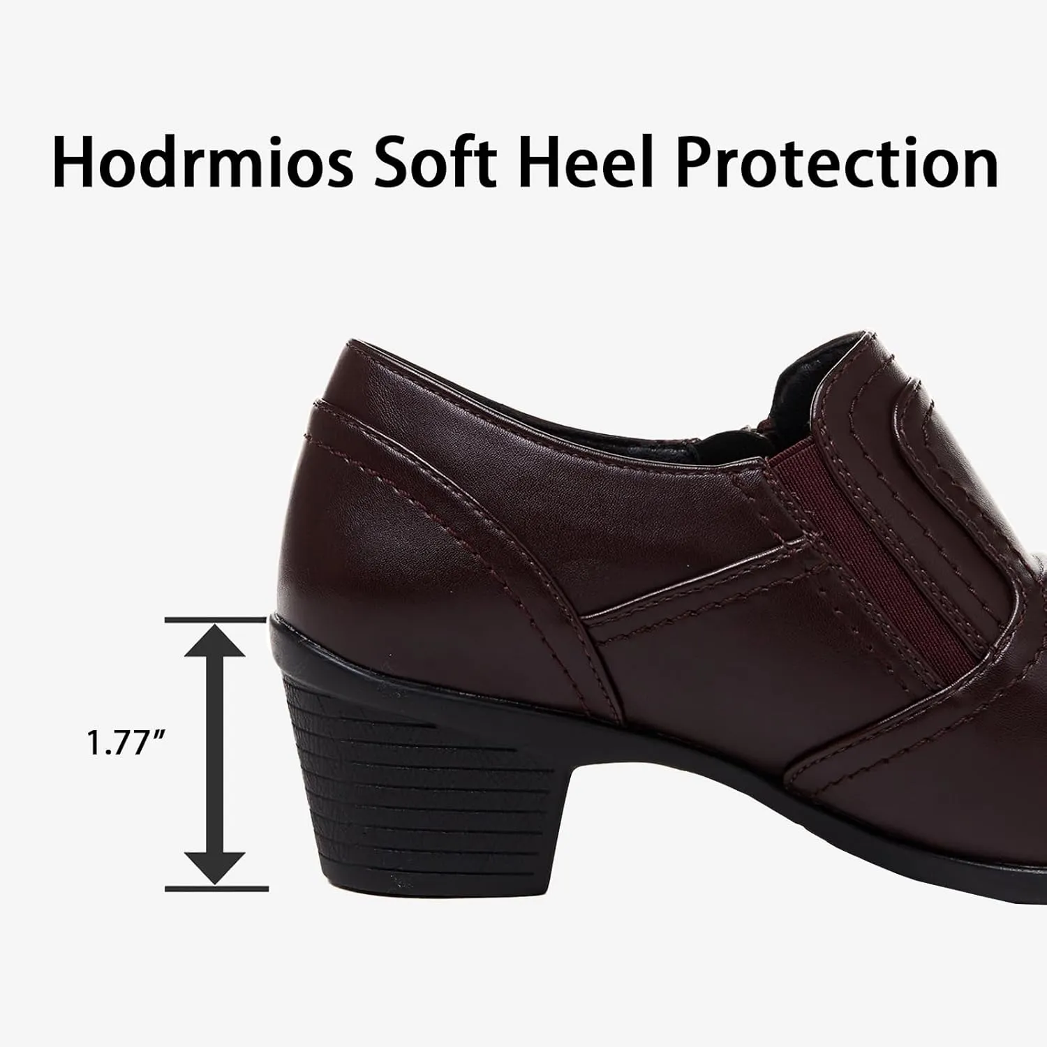 Women Dressy Shoes Low Chunky Block Heels Slip-On Office Business Work Pumps Loafers & Slip-ons
