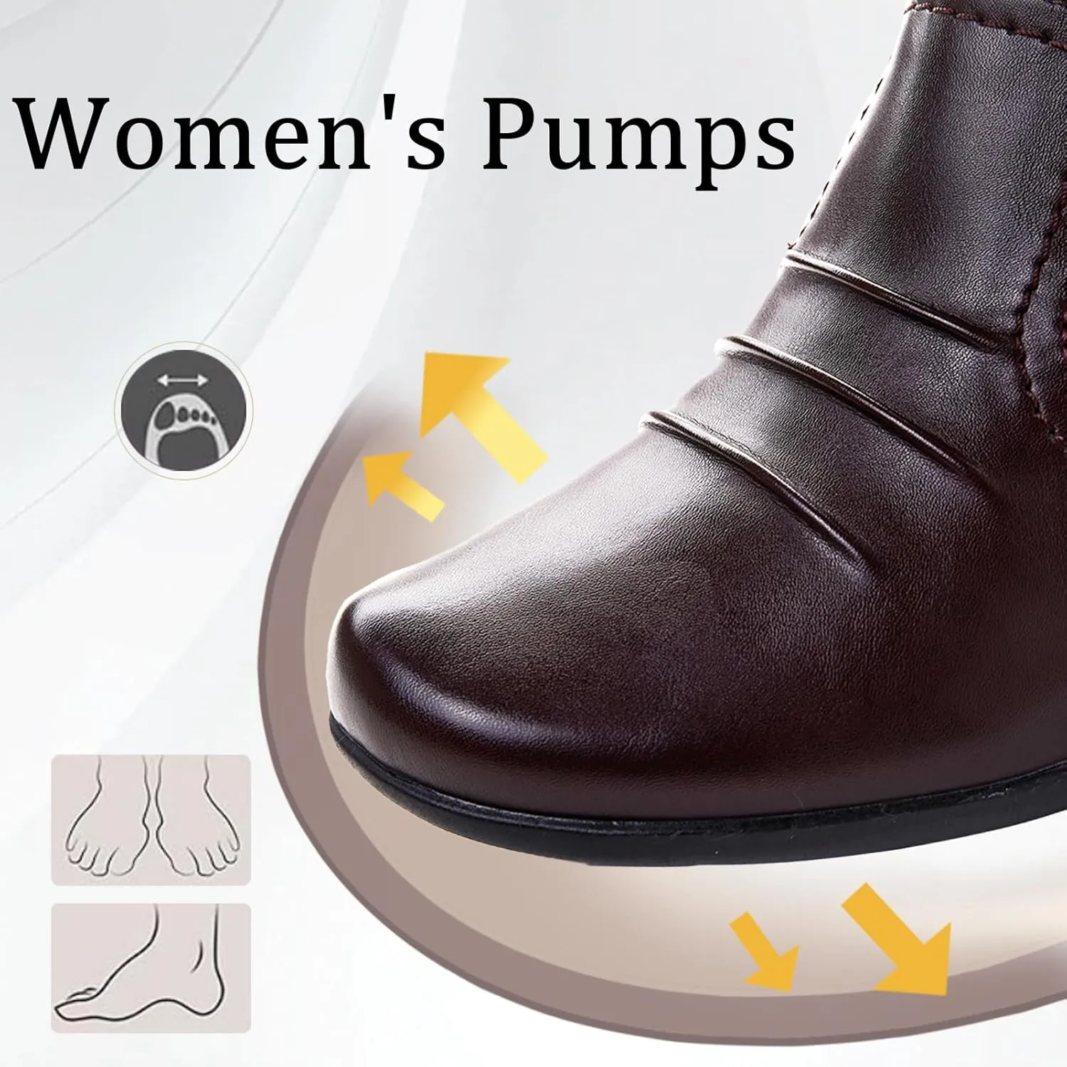 Women Dressy Shoes Low Chunky Block Heels Slip-On Office Business Work Pumps Loafers & Slip-ons