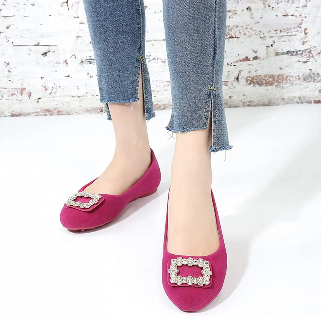 Women Loafers Flat Shoes Rhinestone Bow Summer Slip ons