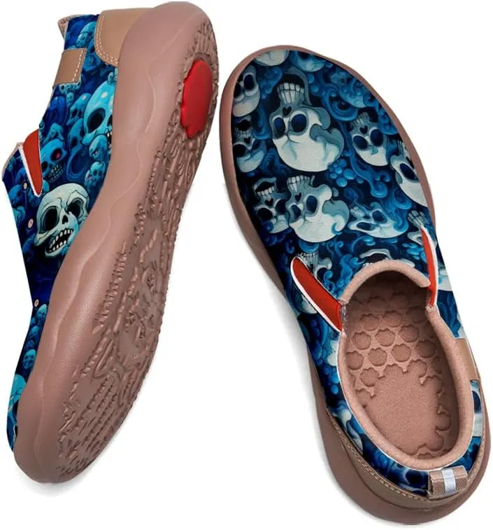 Women's Art Painted Loafers Slip-Ons Ladies Sneaker Soft Sole Anti-Slip Walking Travel Shoes