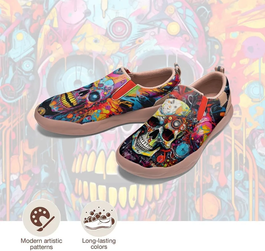 Women's Art Painted Loafers Slip-Ons Ladies Sneaker Soft Sole Anti-Slip Walking Travel Shoes