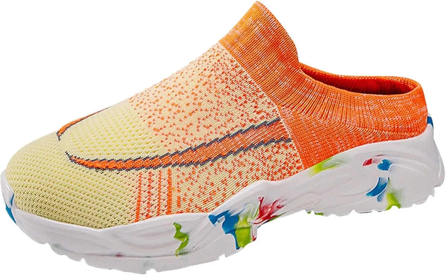 Women's Backless Walking Sneakers Summer Slip-on Running Shoes for Women Wide Dress Casual Shoes High Top Sneakers Black Tennis Shoe Loafers Casual Slip On