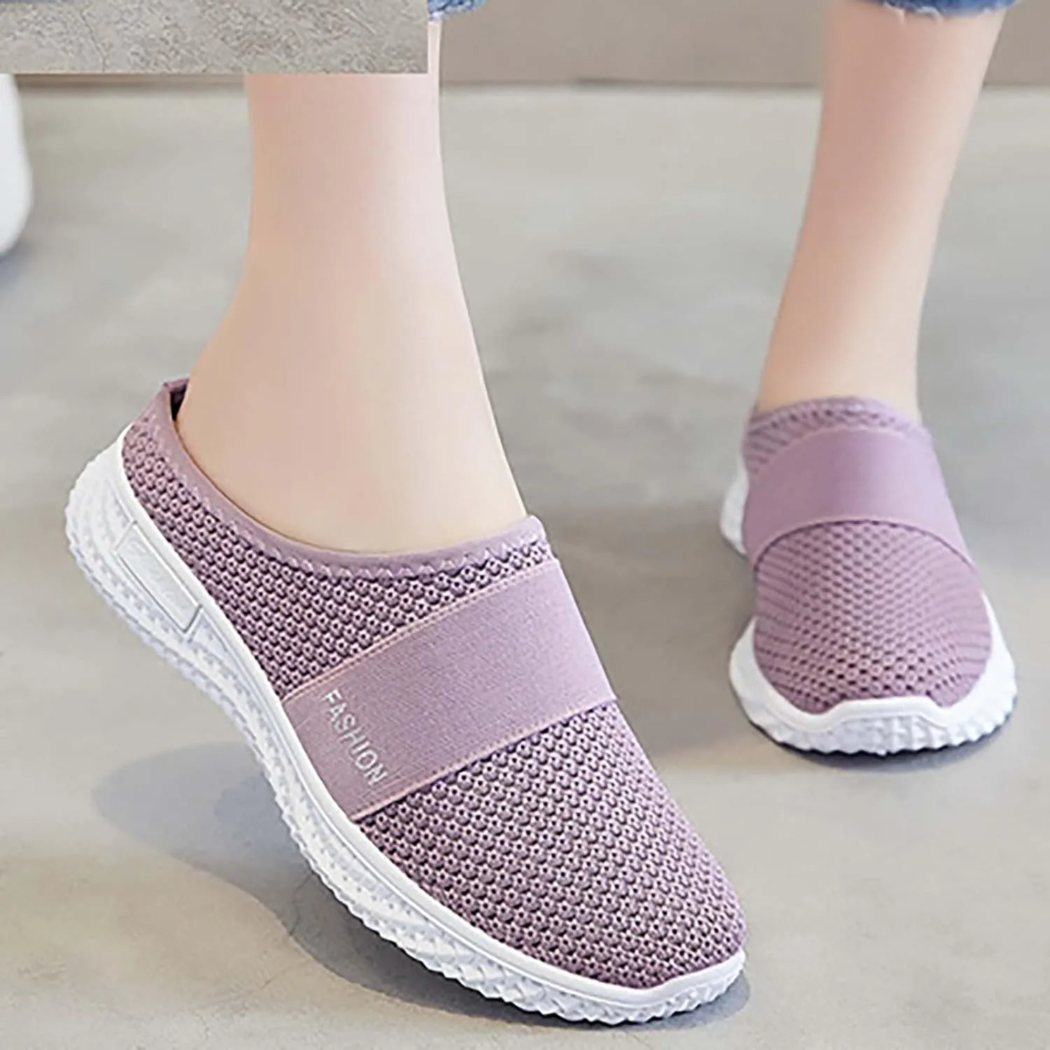 Womens Breathable Mesh Walking Mules Sneakers Mens Running Shoes Mesh Breathable Casual Shoes Trendy Waterproof Sneakers Red Tennis Shoe Loafers Dress Shoe