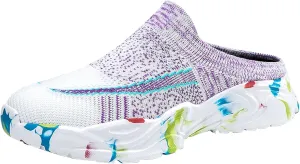 Womens Breathable Mesh Walking Mules Sneakers Running Shoes for Women High Top Ladies Casual Shoes Brown Sneakers Slip On Tennis Shoe Cross Trainer Shoe