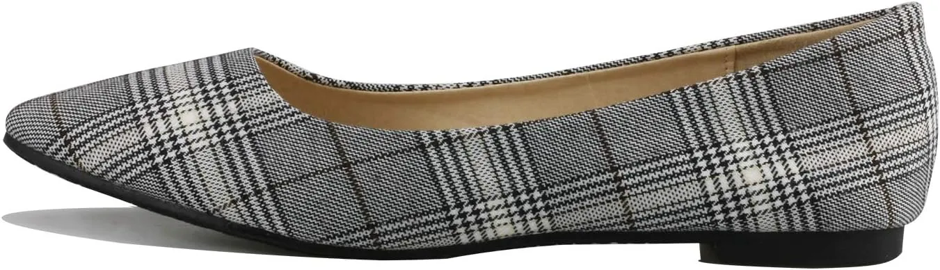 Women's Casual Ballet Flats Pointed Toe Comfort Classic Slip Ons Shoes