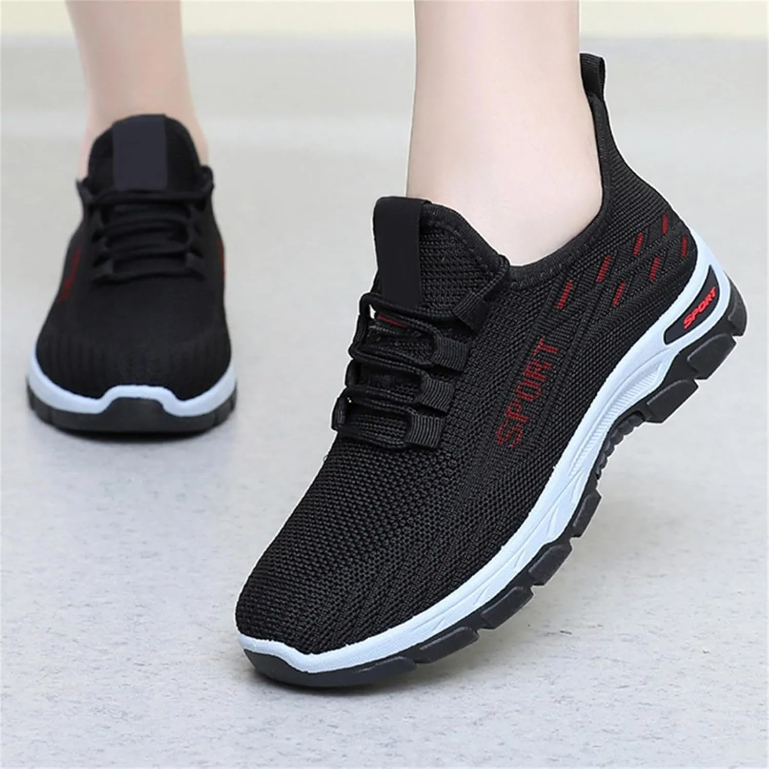Womens Comfortwear Ortho Shoes Gym Tennis Athletic Mesh Sneakers Lightweigh Arch Support Breathable Sports Walking Shoes