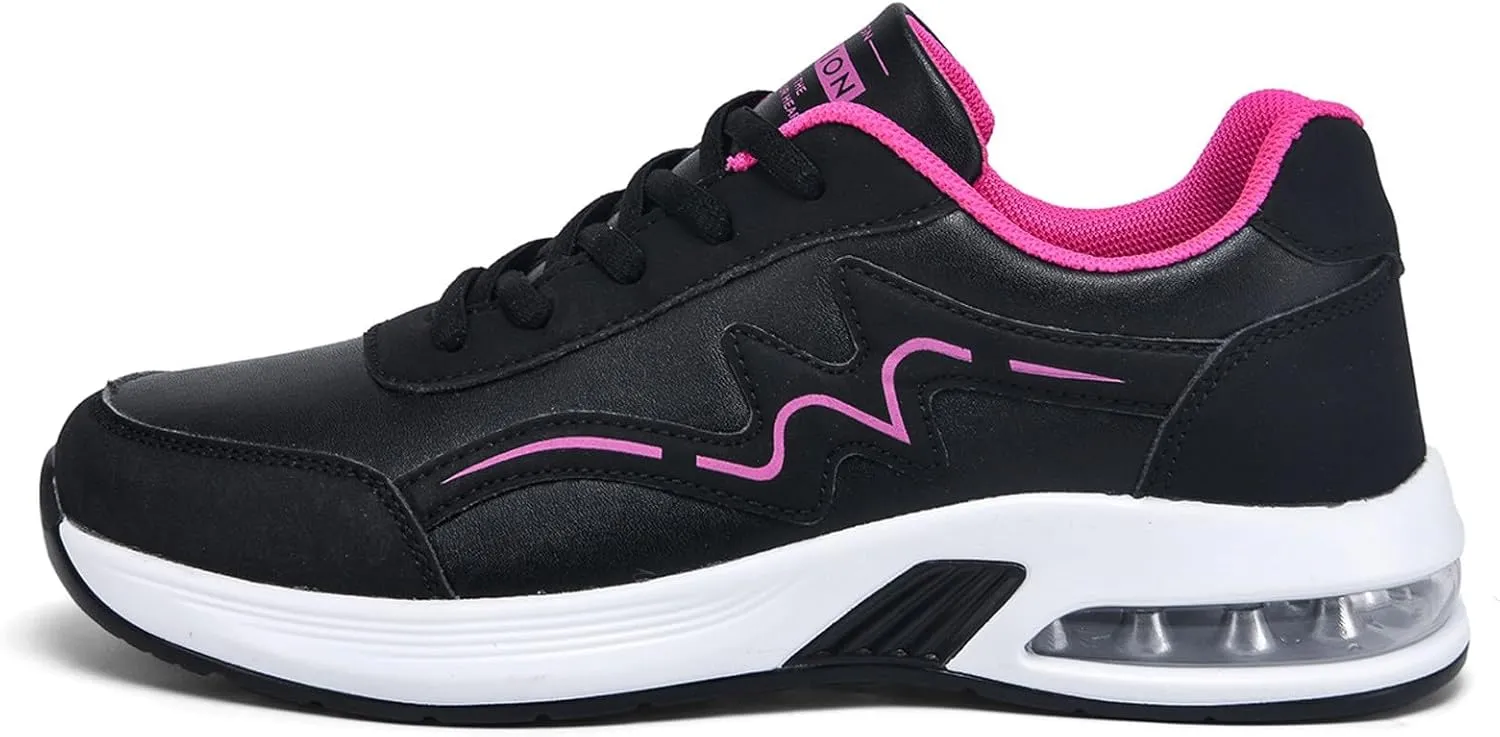 Women's Fashion Leather Lace Up Casual Sneakers Breathable Comfortable Running Shoes Shoes Women 990