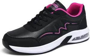 Women's Fashion Leather Lace Up Casual Sneakers Breathable Comfortable Running Shoes Shoes Women 990