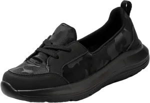 Women's Leather Flat Walking Moccasin Boat Shoes Casual Slip ons Comfort Soft Sole Lace-up Loafers for Dress Driving Work,Business