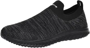 Women's Lightweight Slip On Walking Running Shoes Womens Tennis Shoes Mesh Casual Black Shoes Platform Sneakers Black Tennis Shoe Loafers Shoe