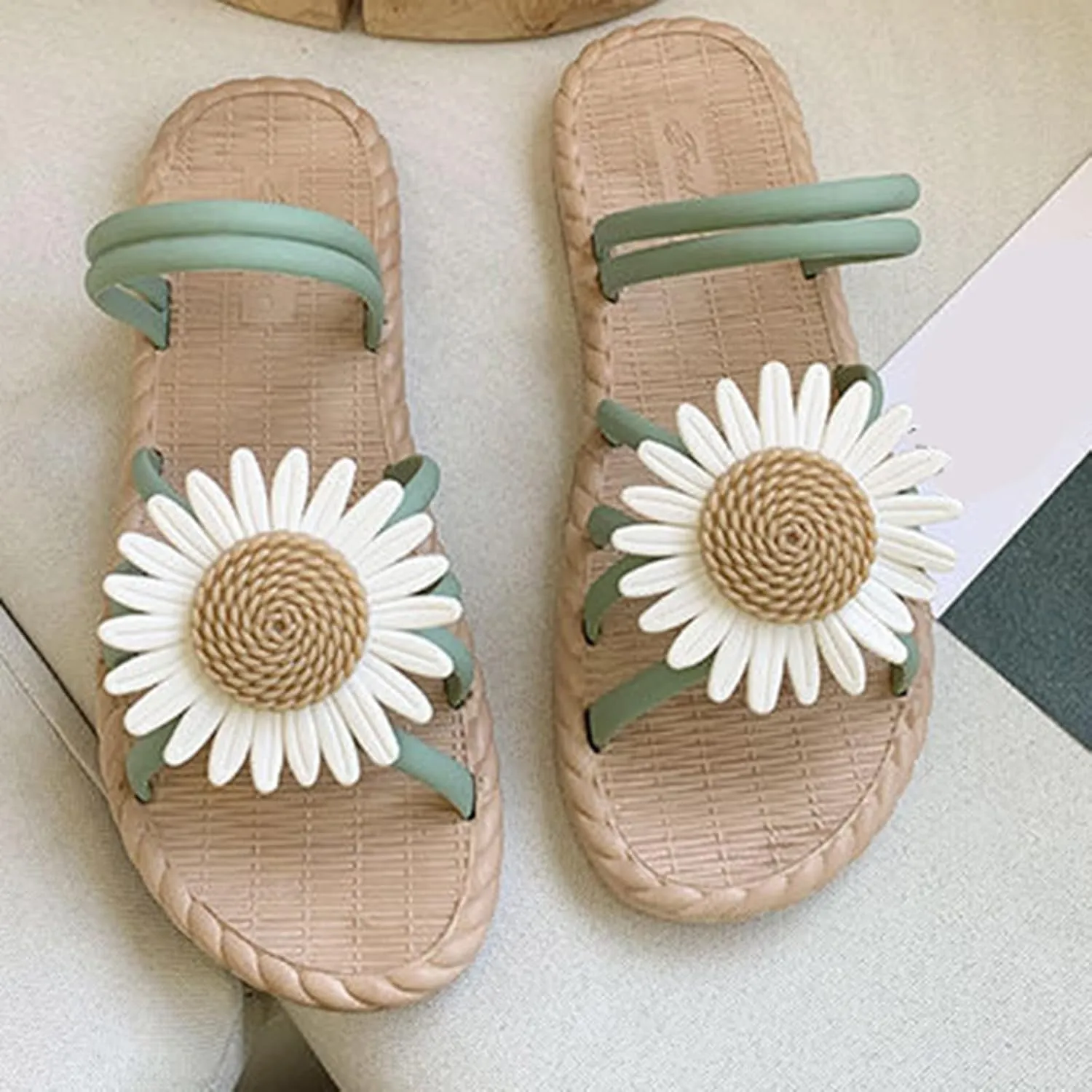 Womens Memory Foam Barefoot Slide Sandals Comfortable Summer Outdoor Adjustable Buckle Arch Support Beach Fashion Lightweight Casual Footwear Orthopedic Shoes for Women