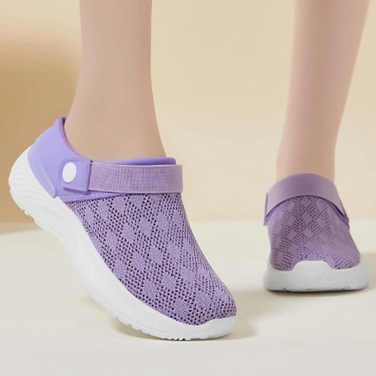 Women's Orthopedic Shoes Summer Breathable Mesh Slippers Lightweight Non Slip Gym Workout Running Shoes Comfortable Arch Support Mules Slip On Walking Clogs with Plantar Fasciitis Soles