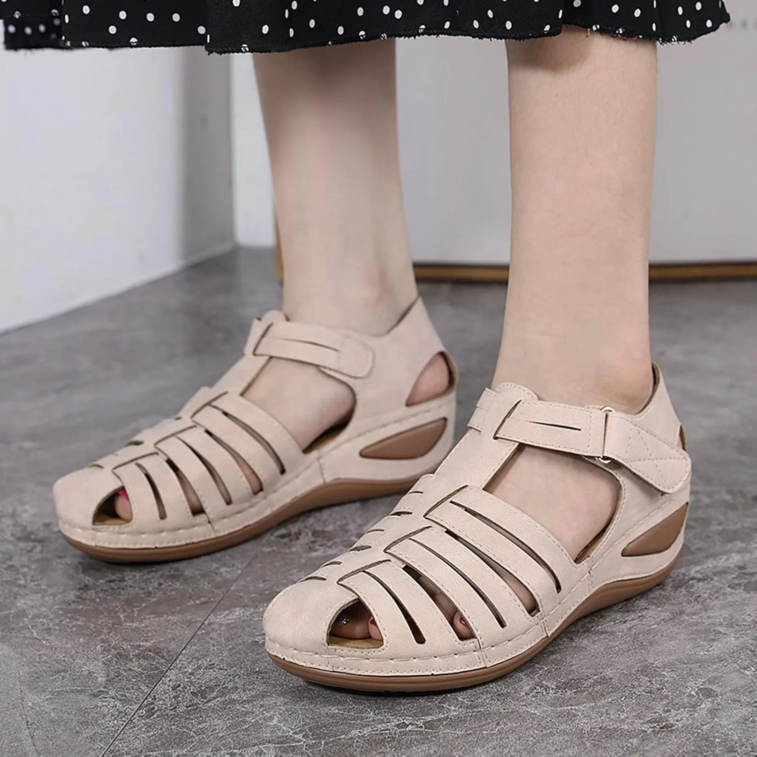 Womens Orthopedic Wedge Sandals Sandalias De Verano Para Mujer De Tacon Sandals for Women Dressy Casual Orthopaedic Shoes for Women Arch Support Orthopedic Shoes Wide Wide Foot Heels