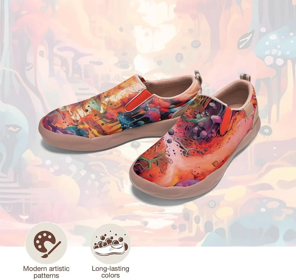 Women's Painted Travel Shoes Slip Ons Comfortable Lightweight Walking Loafers
