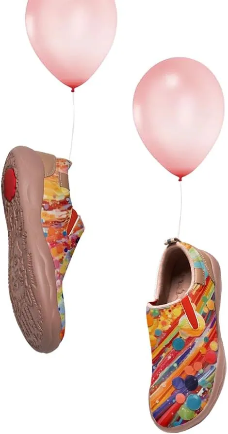 Women's Painted Travel Shoes Slip Ons Comfortable Lightweight Walking Loafers