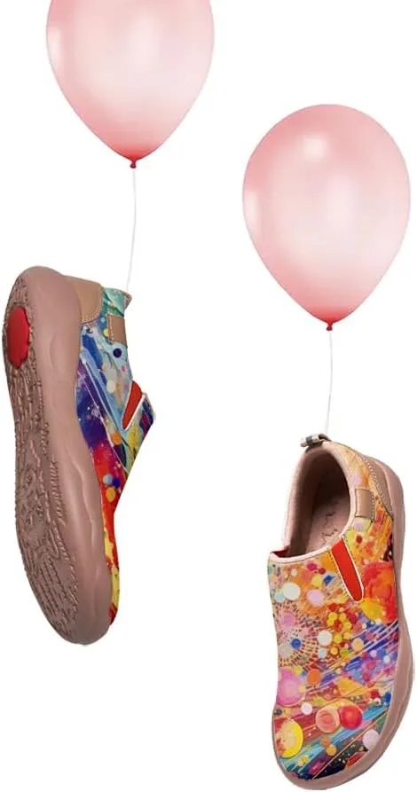 Women's Painted Travel Shoes Slip Ons Comfortable Lightweight Walking Loafers