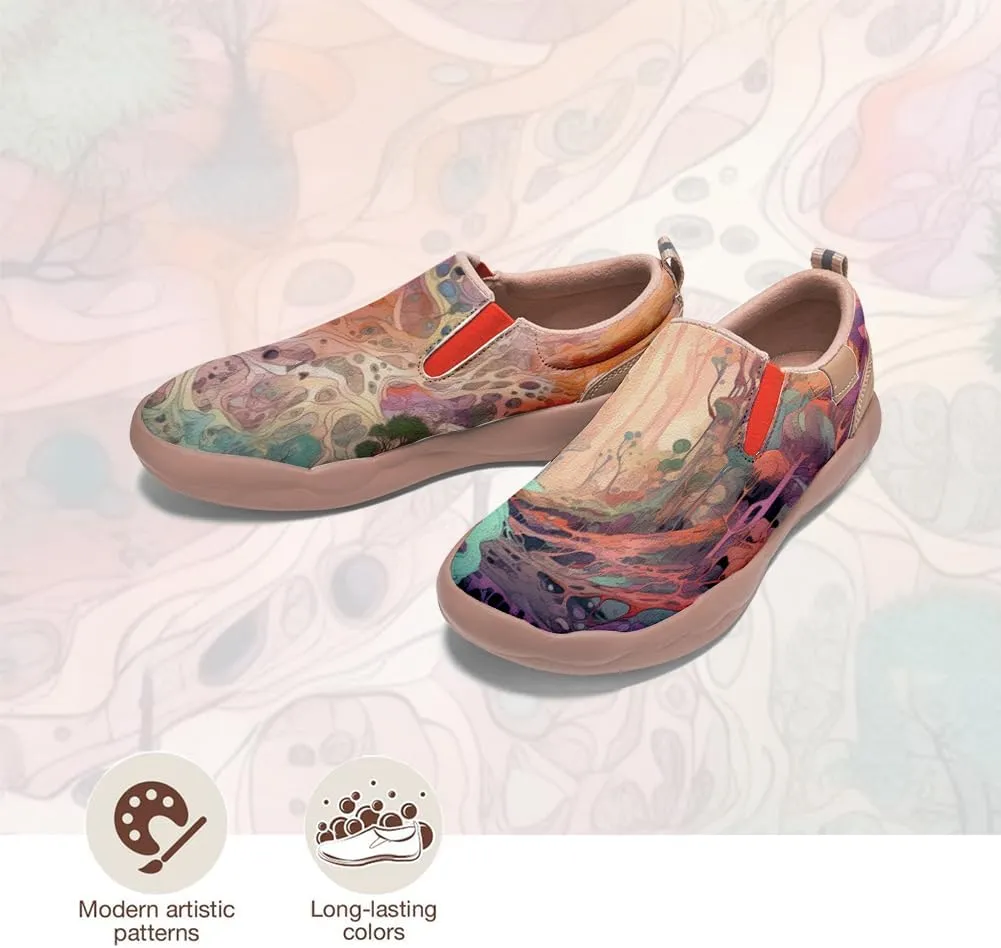 Women's Painted Travel Shoes Slip Ons Comfortable Lightweight Walking Loafers