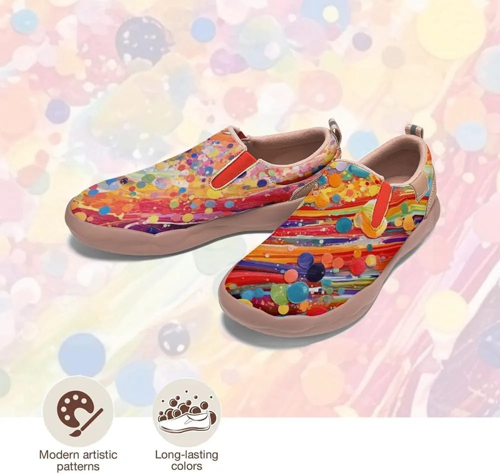 Women's Painted Travel Shoes Slip Ons Comfortable Lightweight Walking Loafers