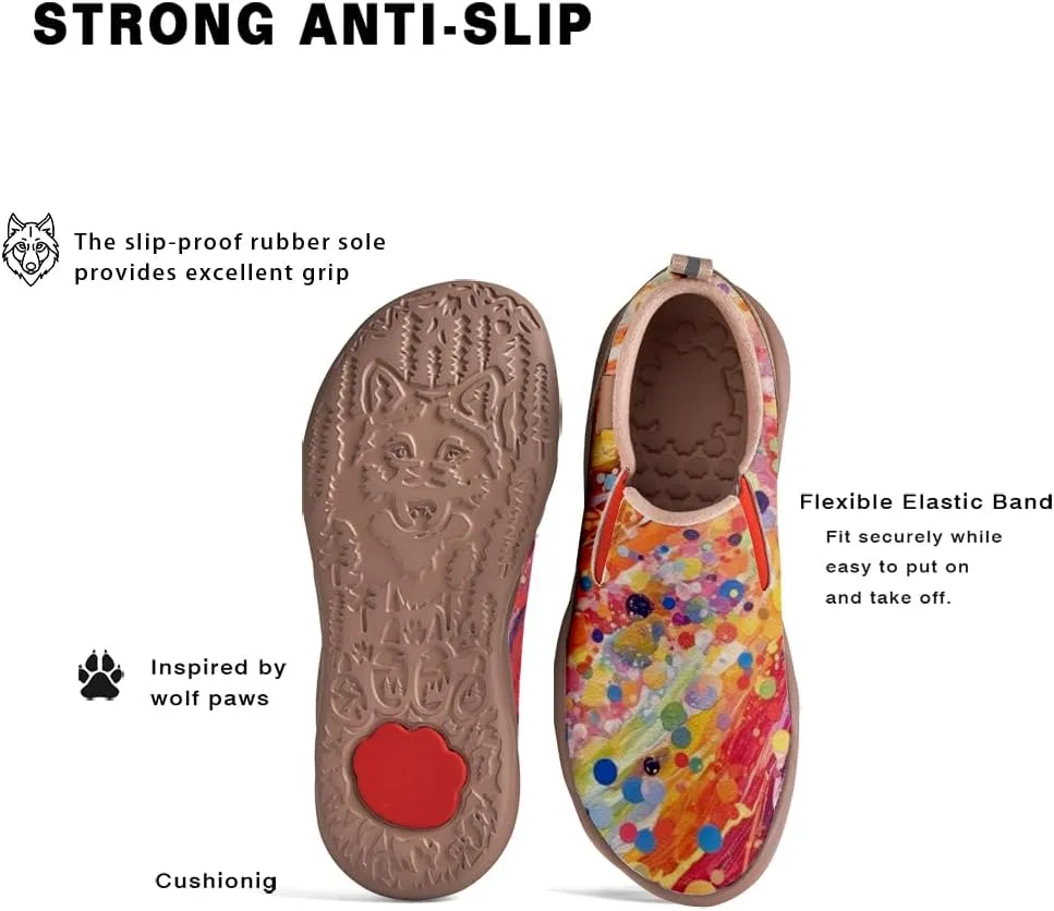 Women's Painted Travel Shoes Slip Ons Comfortable Lightweight Walking Loafers