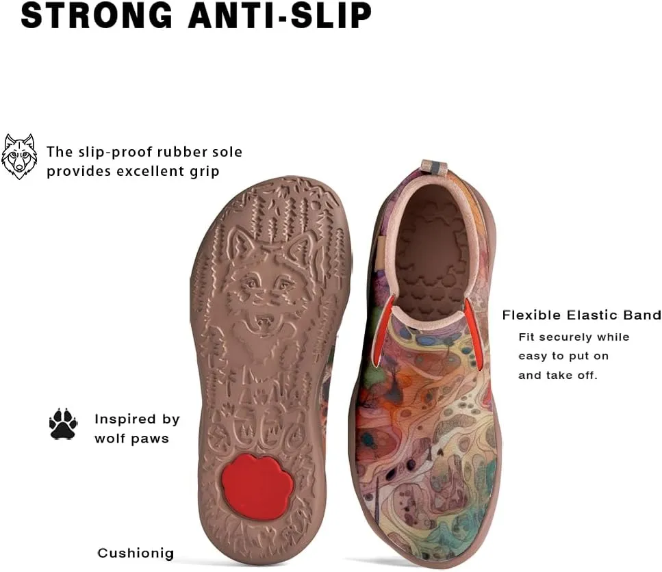 Women's Painted Travel Shoes Slip Ons Comfortable Lightweight Walking Loafers