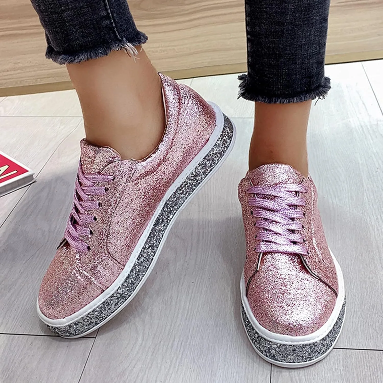 Womens Running Shoes Wide White Women's Athletic Walking Shoes Slip On Casual Mesh Wide Foot Workout Shoes Women White Platform Sneakers for Women Wide Fall Slip On Shoes for Women 2023 Trendy