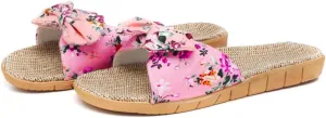Womens Sandals, Womens Flower Flip-Flops, Summer Clip-Toe Flats, Indoor Outdoor Slippers Light Non-Slip
