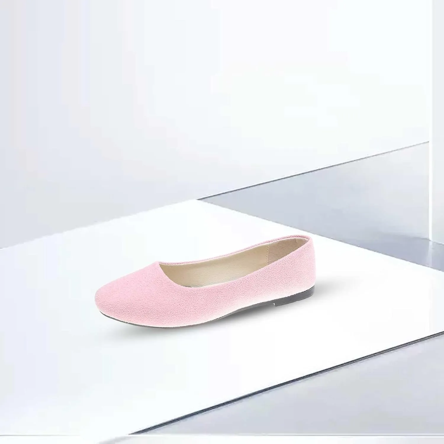 Womens Shoes Round Toe Ballet Flats Shoes Loafers & Slip-ons Solid Color Comfortable Soft Flat Lightweight
